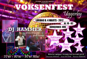 Voksenfest i Borgernes Hus Uggerby